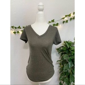 Mossimo xs green-grey v neck tshirt short sleeve